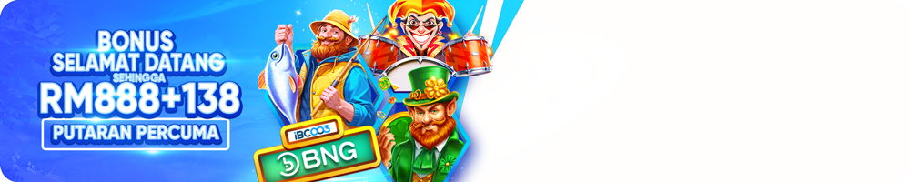 Bonus Selamat Datang sehingga RM 888 + 138 Putaran Percuma
